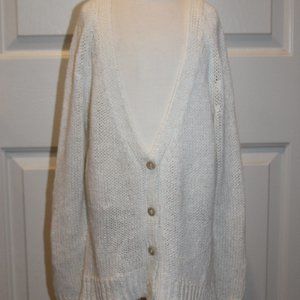 Justice Girls White Cardigan Sweater sz. 10